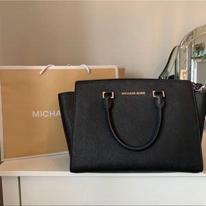 Selma Saffiano Leather Medium Satchel